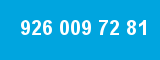 926 009 72 81 926 009 72 81